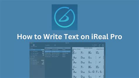 How to write text on ireal pro. Things To Know About How to write text on ireal pro. 